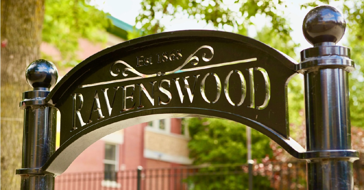 Ravenswood branded bike rack