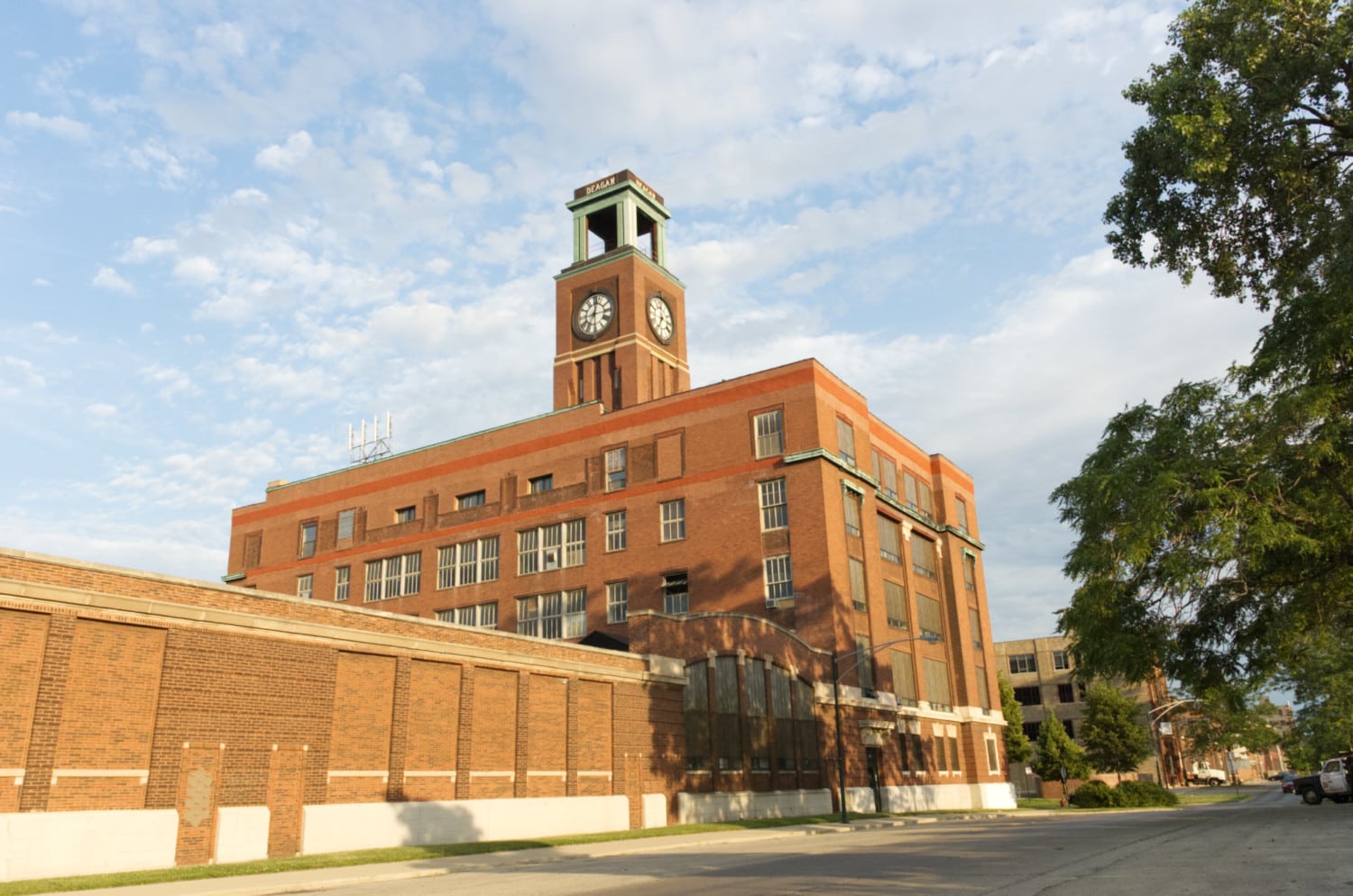 The Deagan Building, a sunny day