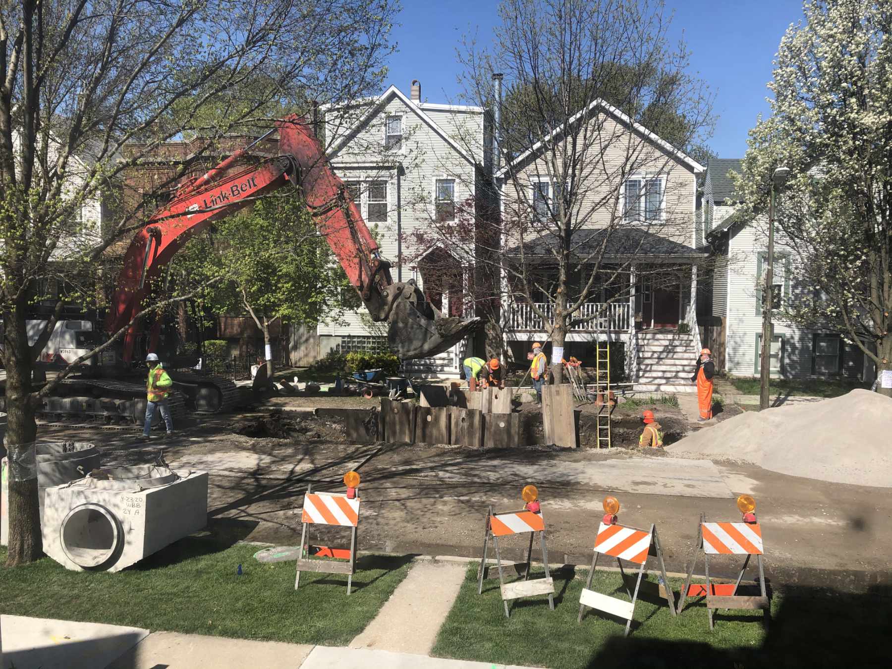 Crew at work on Seeley Ave