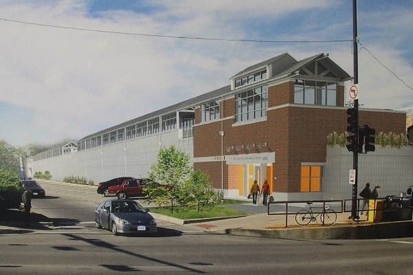 A rendering of the new Metra Station being built at Ravenswood and Lawrence