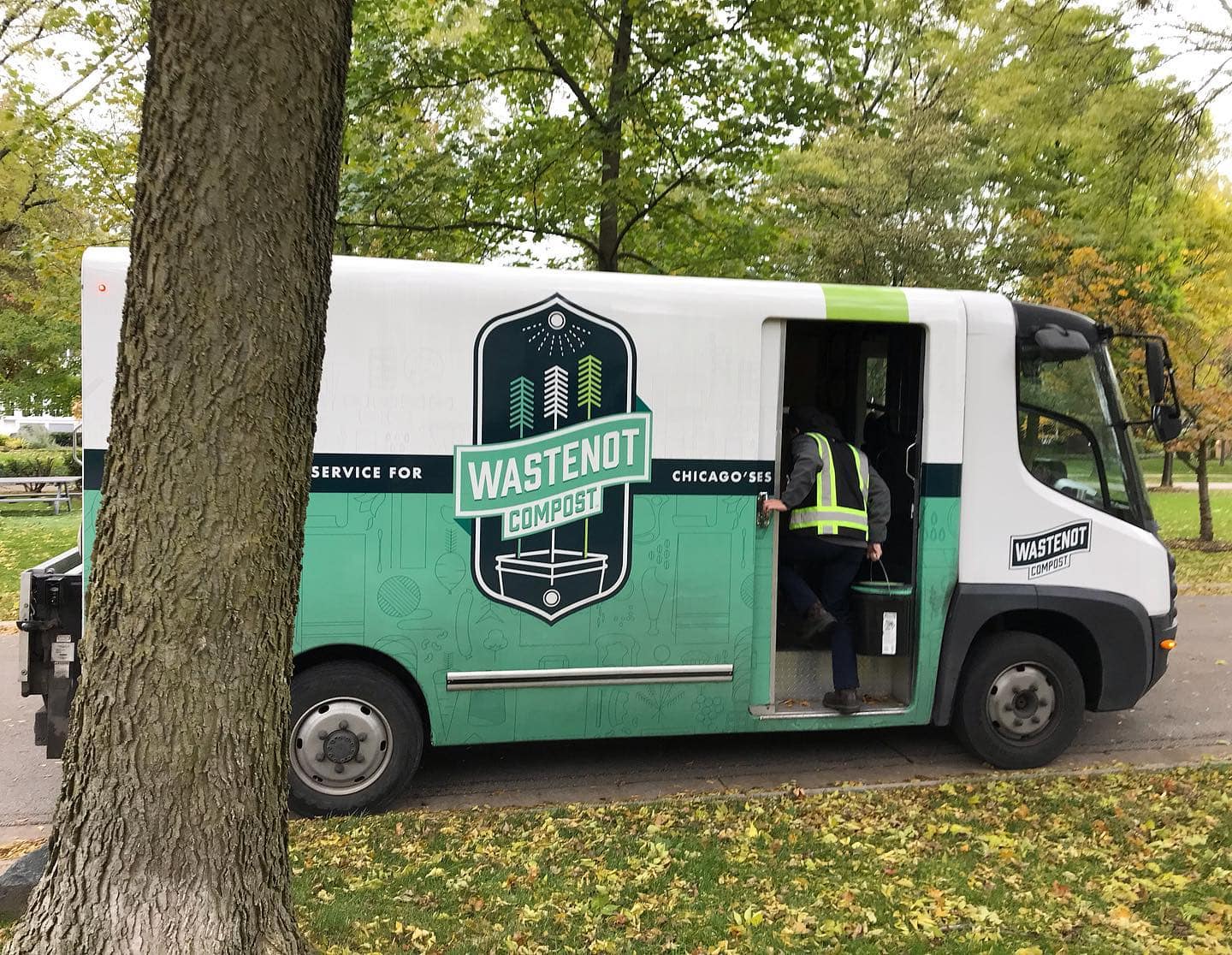 A WasteNot Compost electric service van