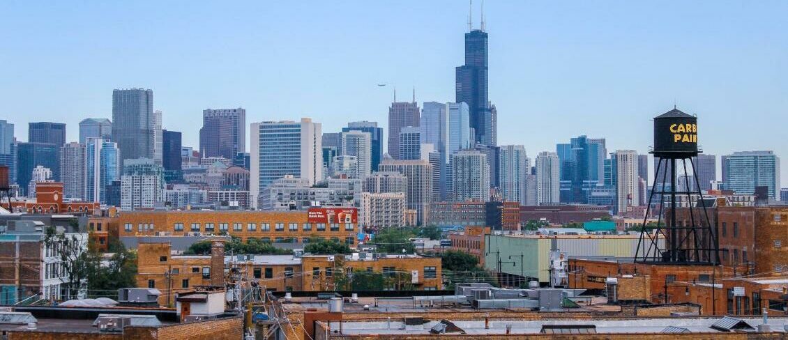 Chicago skyline, viewed from North side