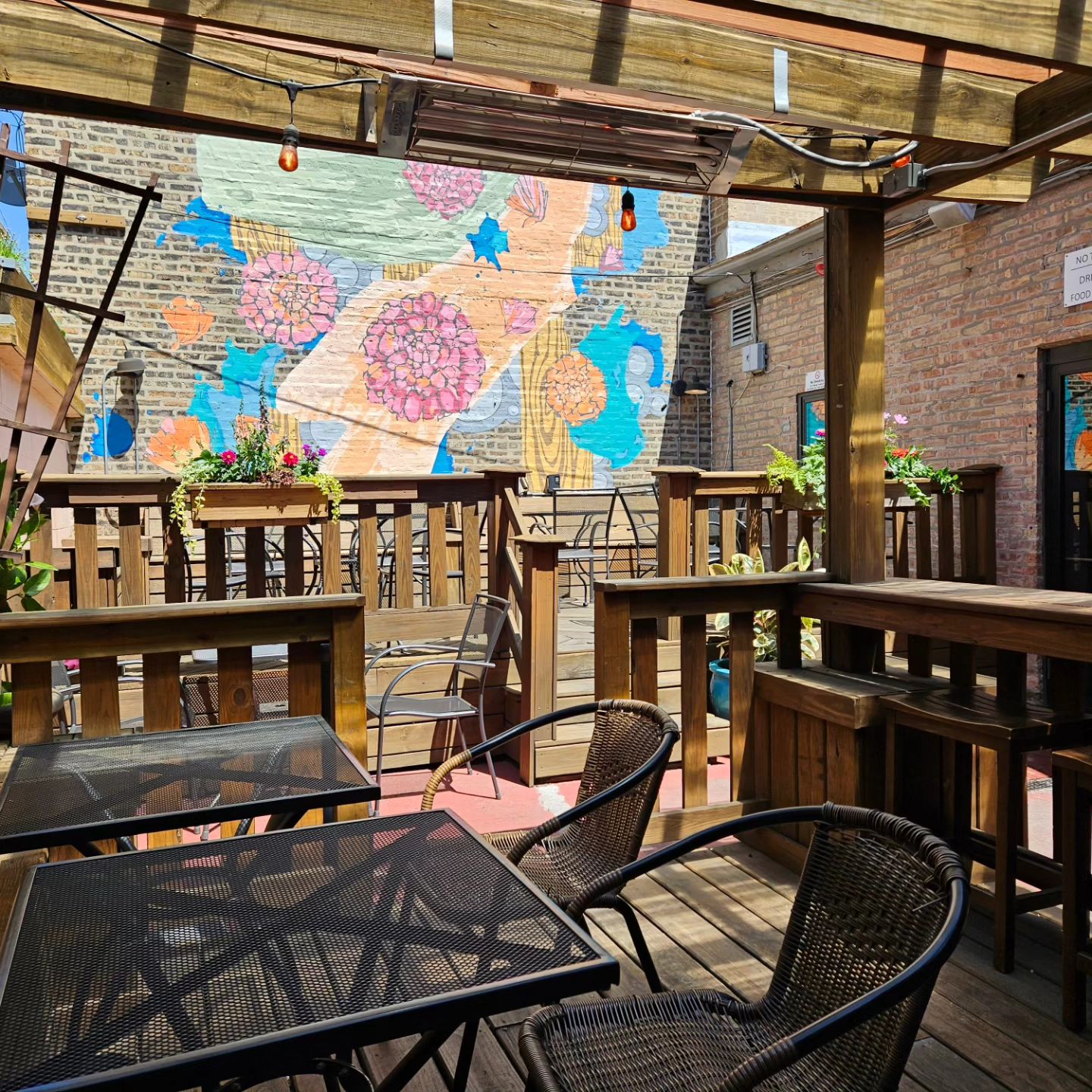 The patio at The Long Room